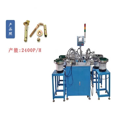 Automatic assembly and threading machine for expansion screw of water heater hook